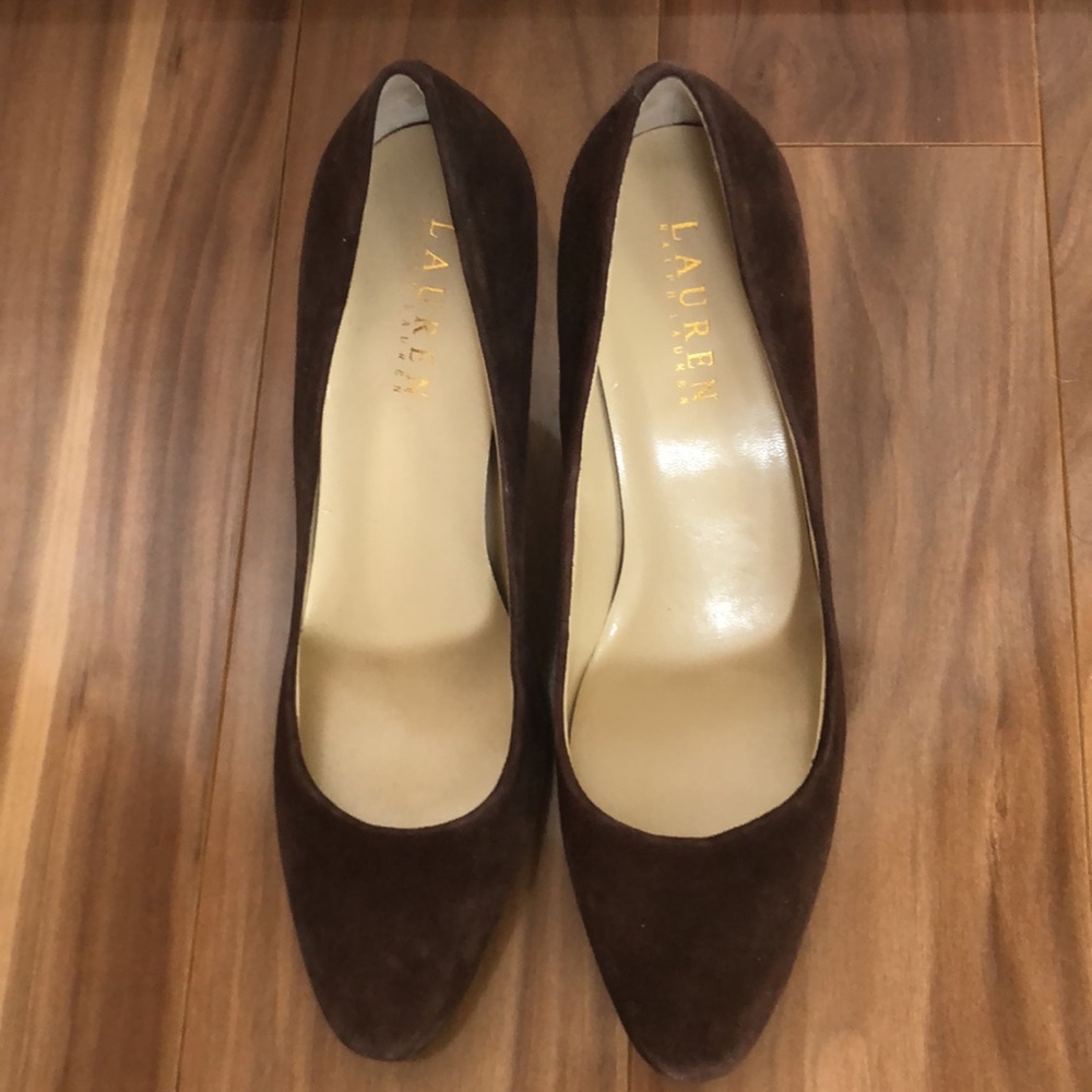 Ralph Lauren Brown Suede Pumps - Picture 2 of 4
